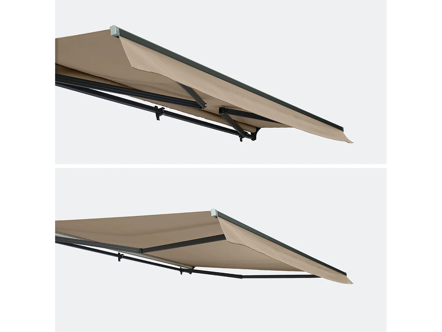 Toldo 4x3m manual pardo