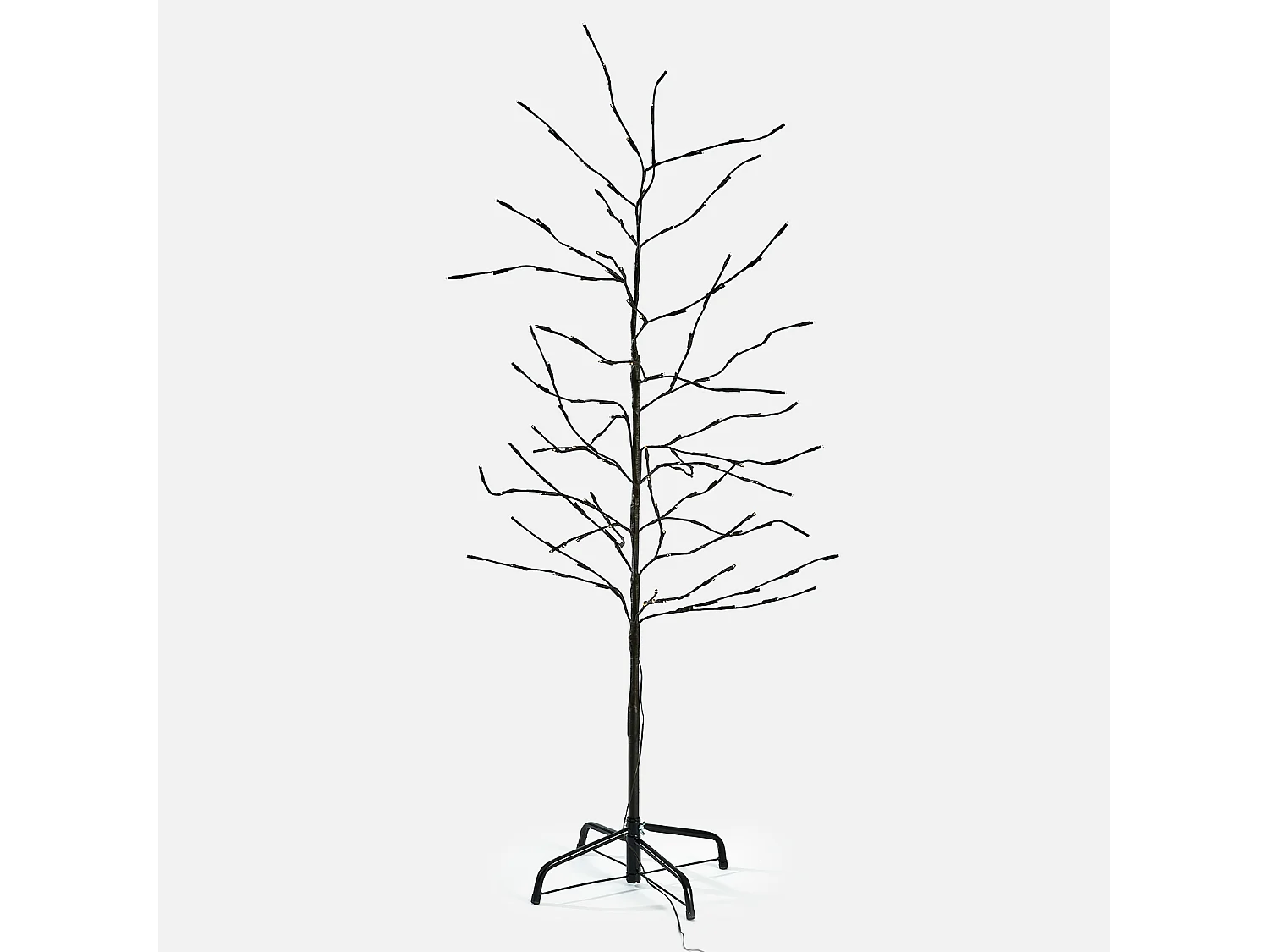 Árbol de navidad artificial con 144 leds, 150cm marrón