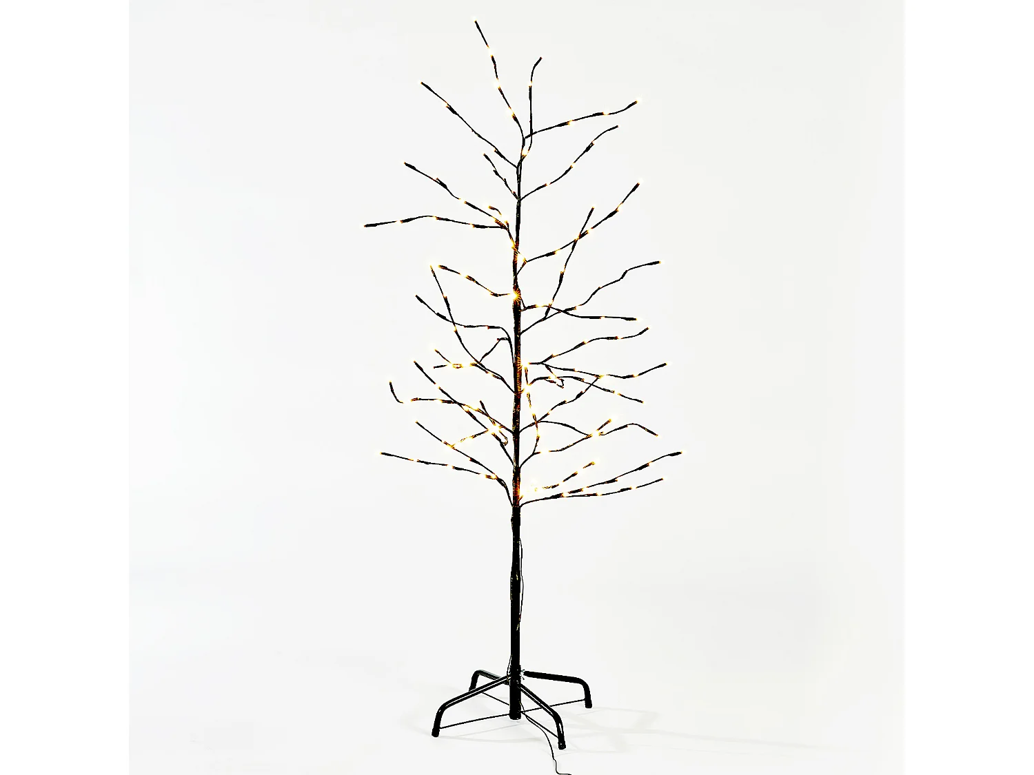 Árbol de navidad artificial con 144 leds, 150cm marrón