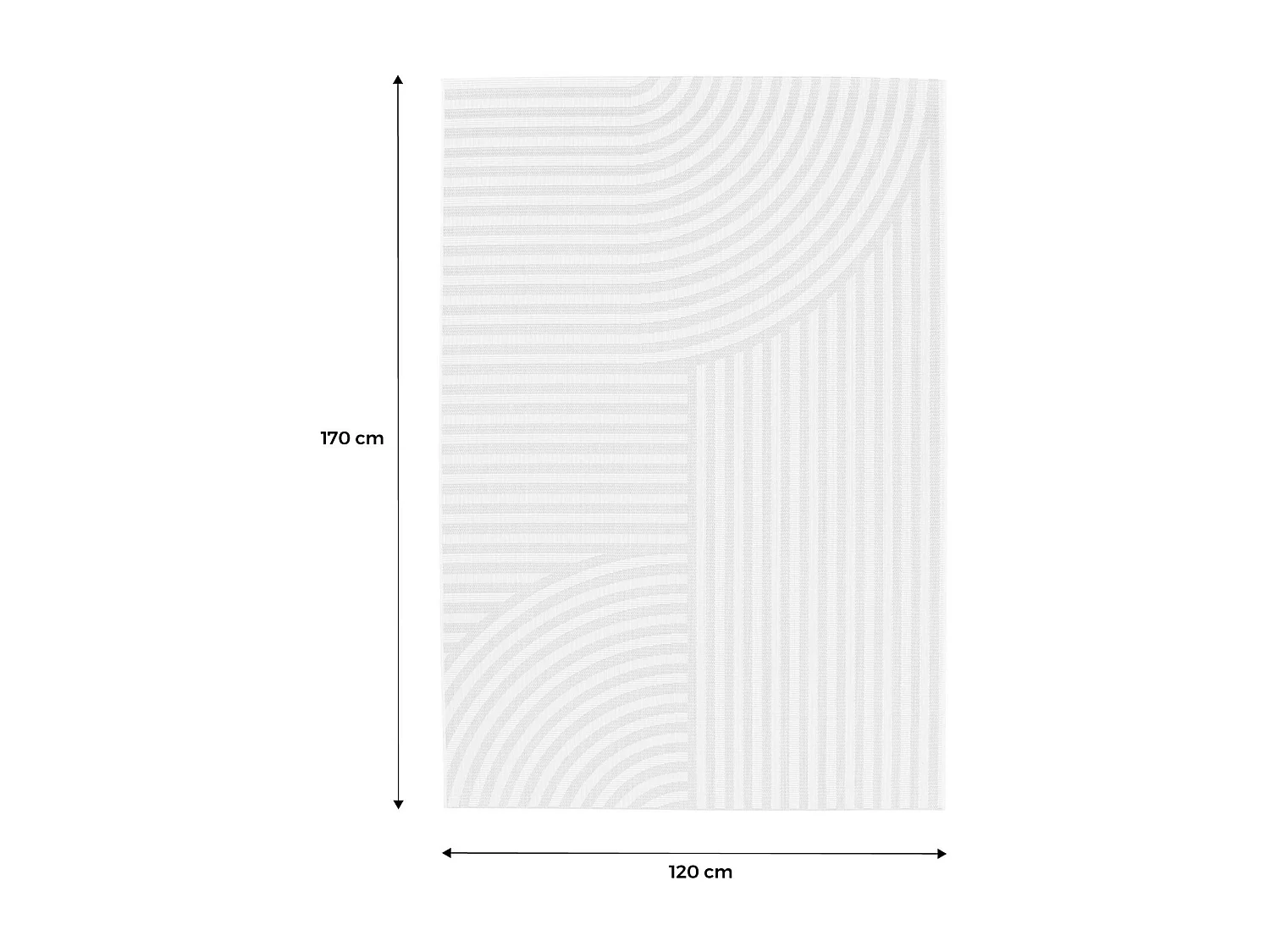 Tappeto per interni/esterni ad archi beige 120x170cm i sweeek