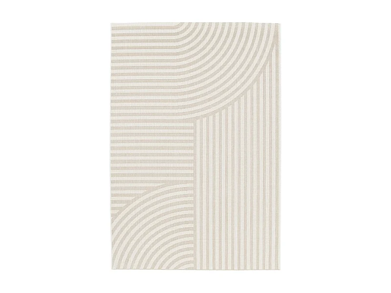 Tapis intérieur/extérieur motif arches beige. 120 x 170cm 100% polyester recyclé