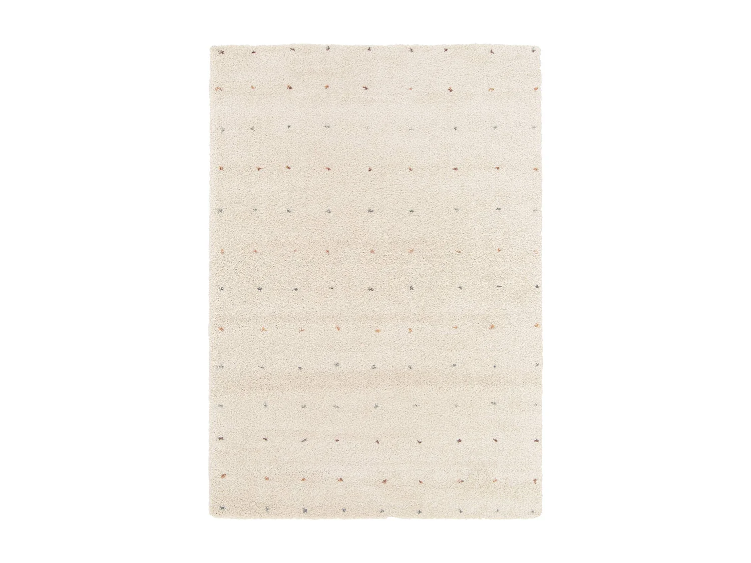 Alfombra infantil de lunares, alfombra interior crema y multicolor