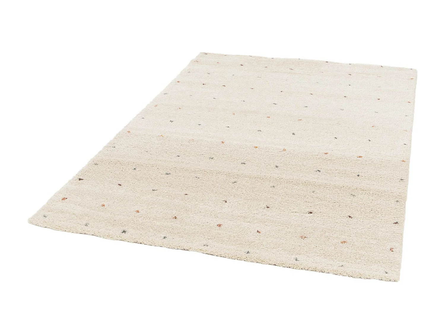 Alfombra infantil de lunares, alfombra interior crema y multicolor