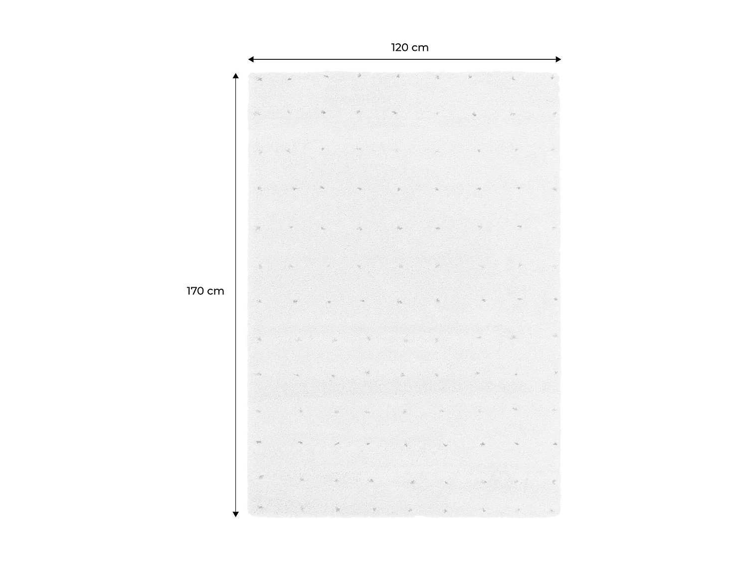 Alfombra infantil de lunares, alfombra interior crema y multicolor