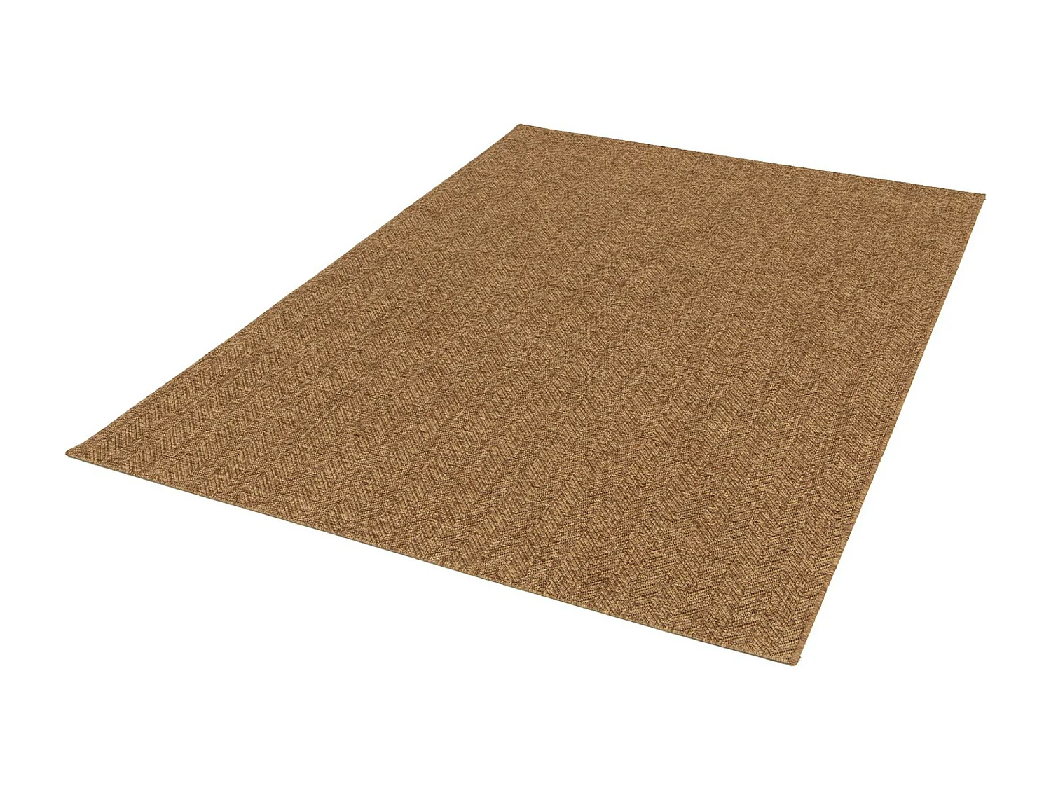 Tapis intérieur/extérieur effet jute coloris caramel. 160 x 230cm stabilisé aux UV