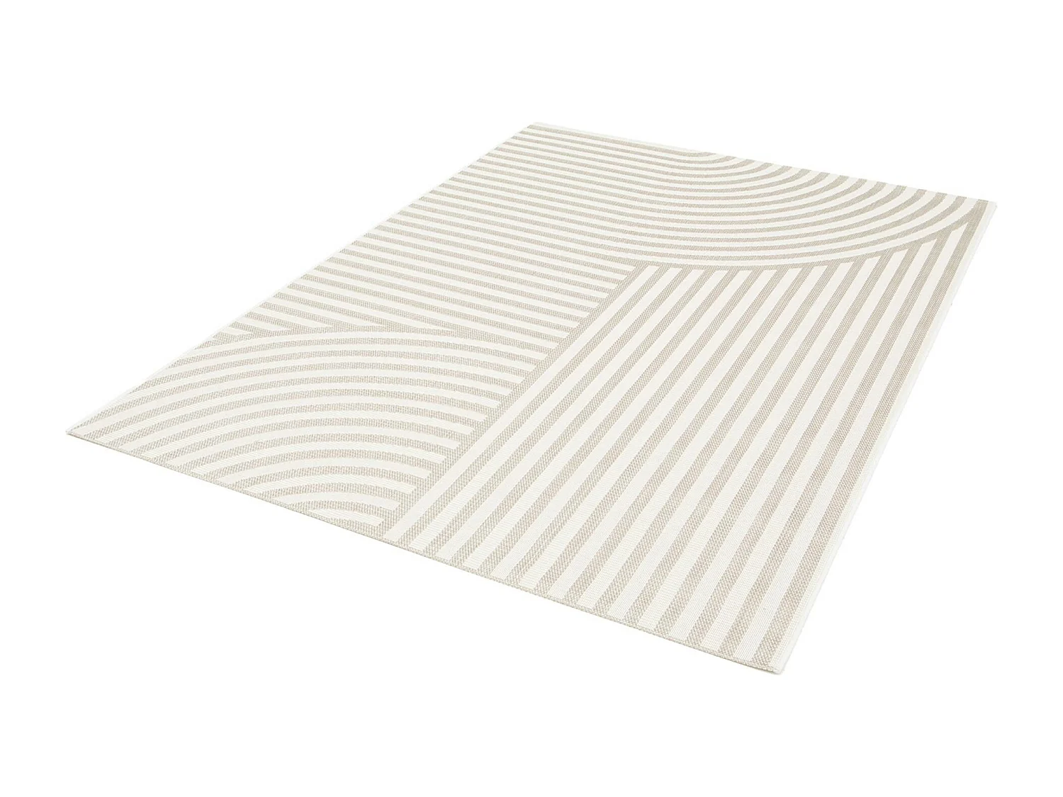 Tapis intérieur/extérieur motif arches beige. 160 x 230cm 100% polyester recyclé