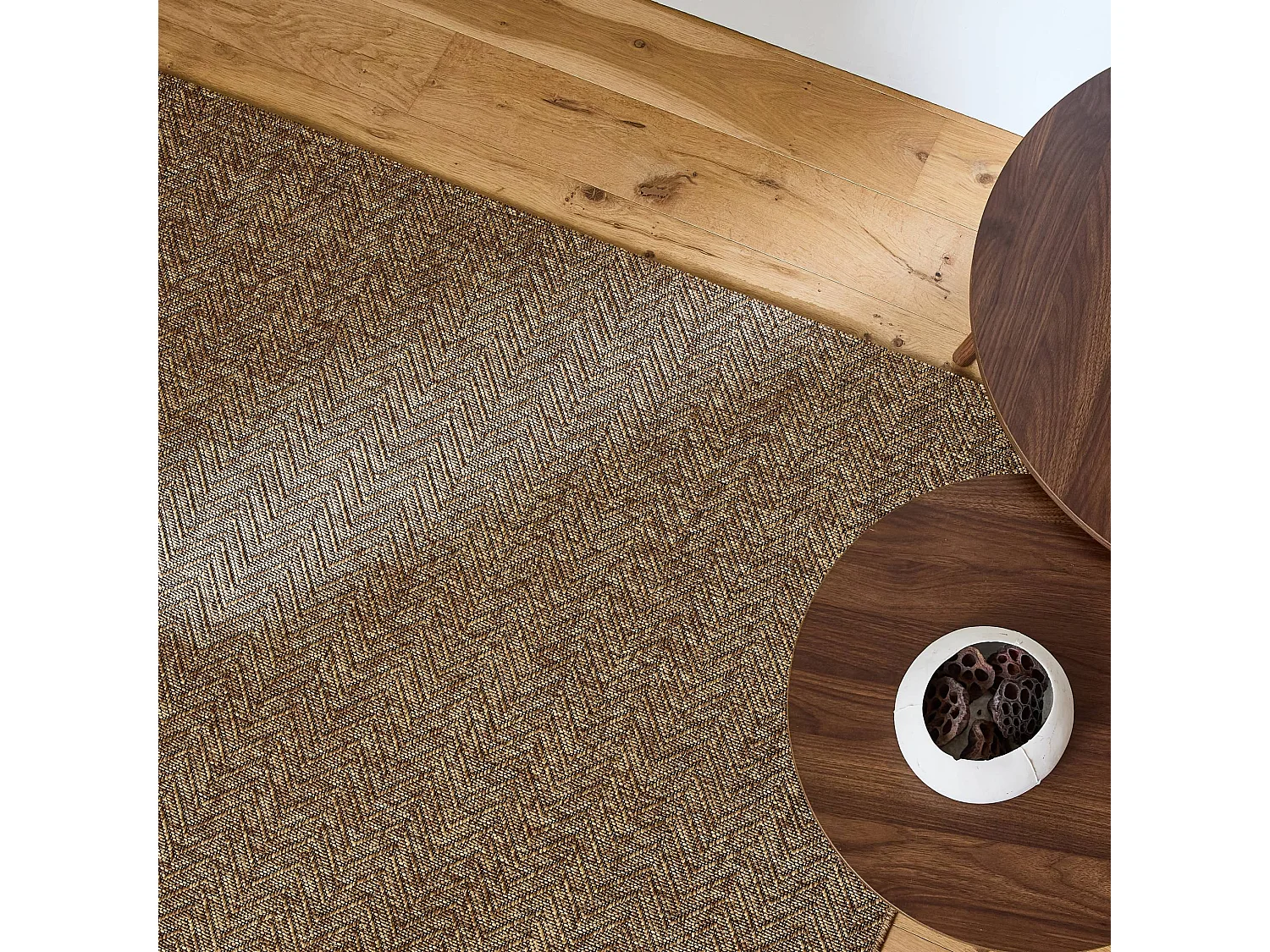 Tappeto per interni/esterni effetto juta scuro 120x170cmi sweeek