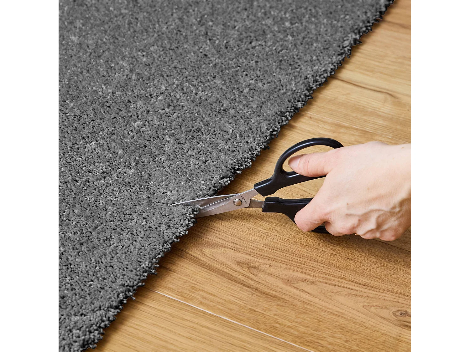 Tappeto per interni in velluto riccio grigio, 120x170cm i sweeek