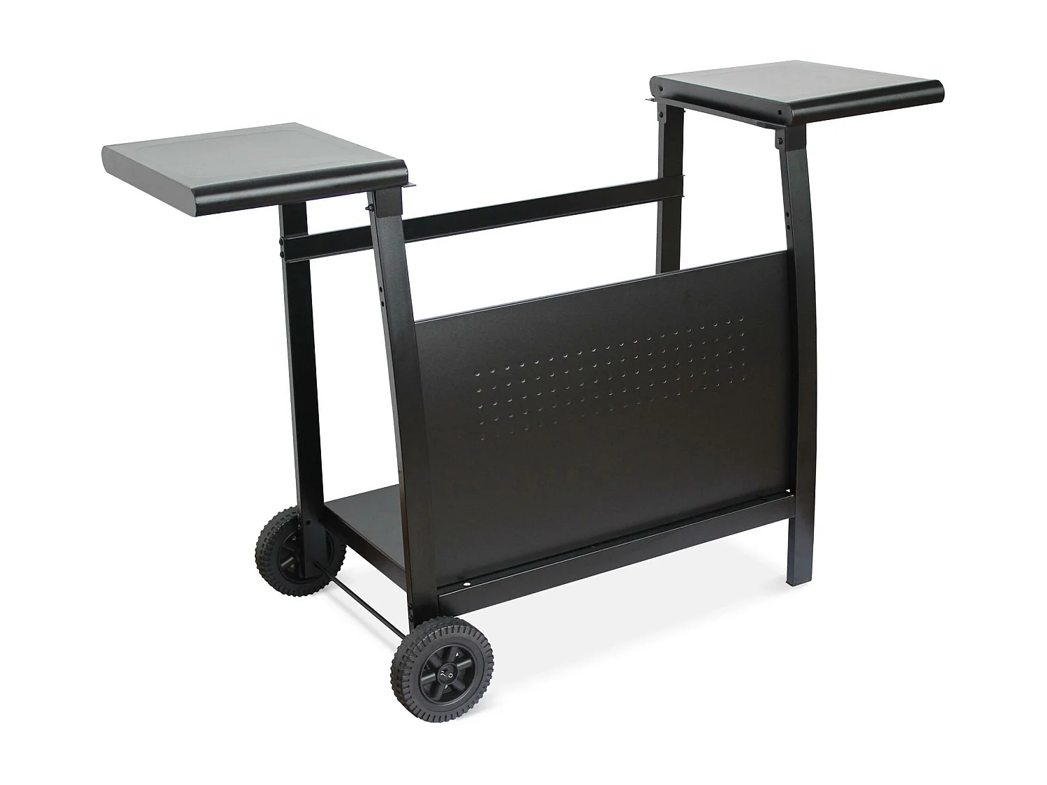 Carrello piastra 3 bruciatori acciaio, nero