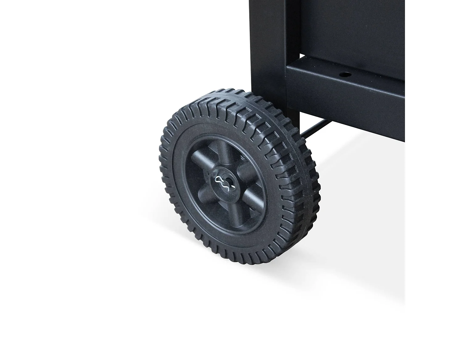 Carrello piastra 3 bruciatori acciaio, nero