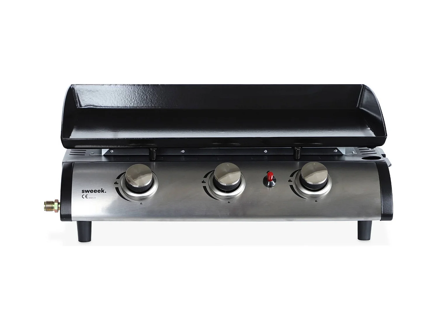 Plancha au gaz 3 feux - Porthos 3 brûleurs - 7.5 kW. barbecue. cuisine extérieure. grande plaque émaillée. inox