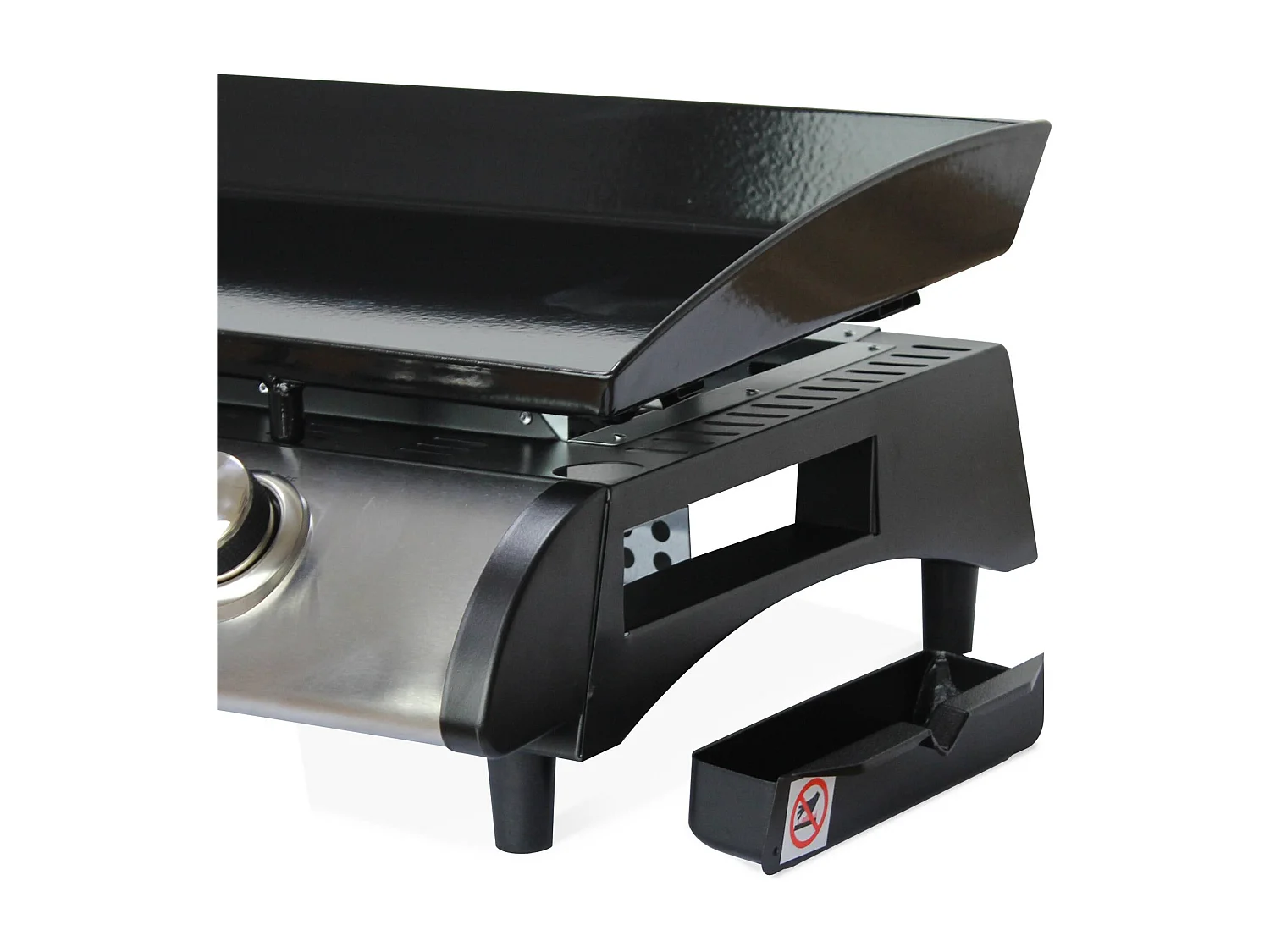 Plancha au gaz 3 feux - Porthos 3 brûleurs - 7.5 kW. barbecue. cuisine extérieure. grande plaque émaillée. inox