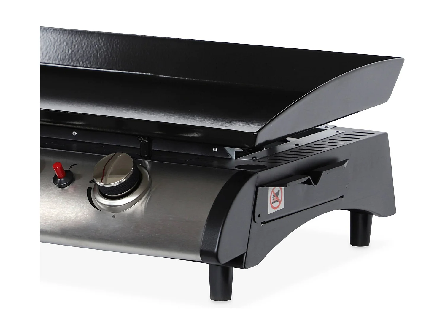 Plancha au gaz 4 feux - Porthos 4 brûleurs - 10 kW. barbecue. cuisine extérieure. grande plaque émaillée. inox