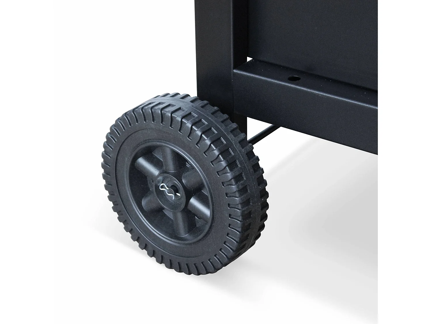 Desserte pour plancha au gaz - Chariot Porthos 2 brûleurs - Chariot barbecue noir. cuisine extérieure. roulettes