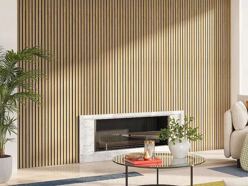 Akustikwandpaneel - Holzfinish hell - Pack: 3,12 m² - 2er-Set - PENCIA