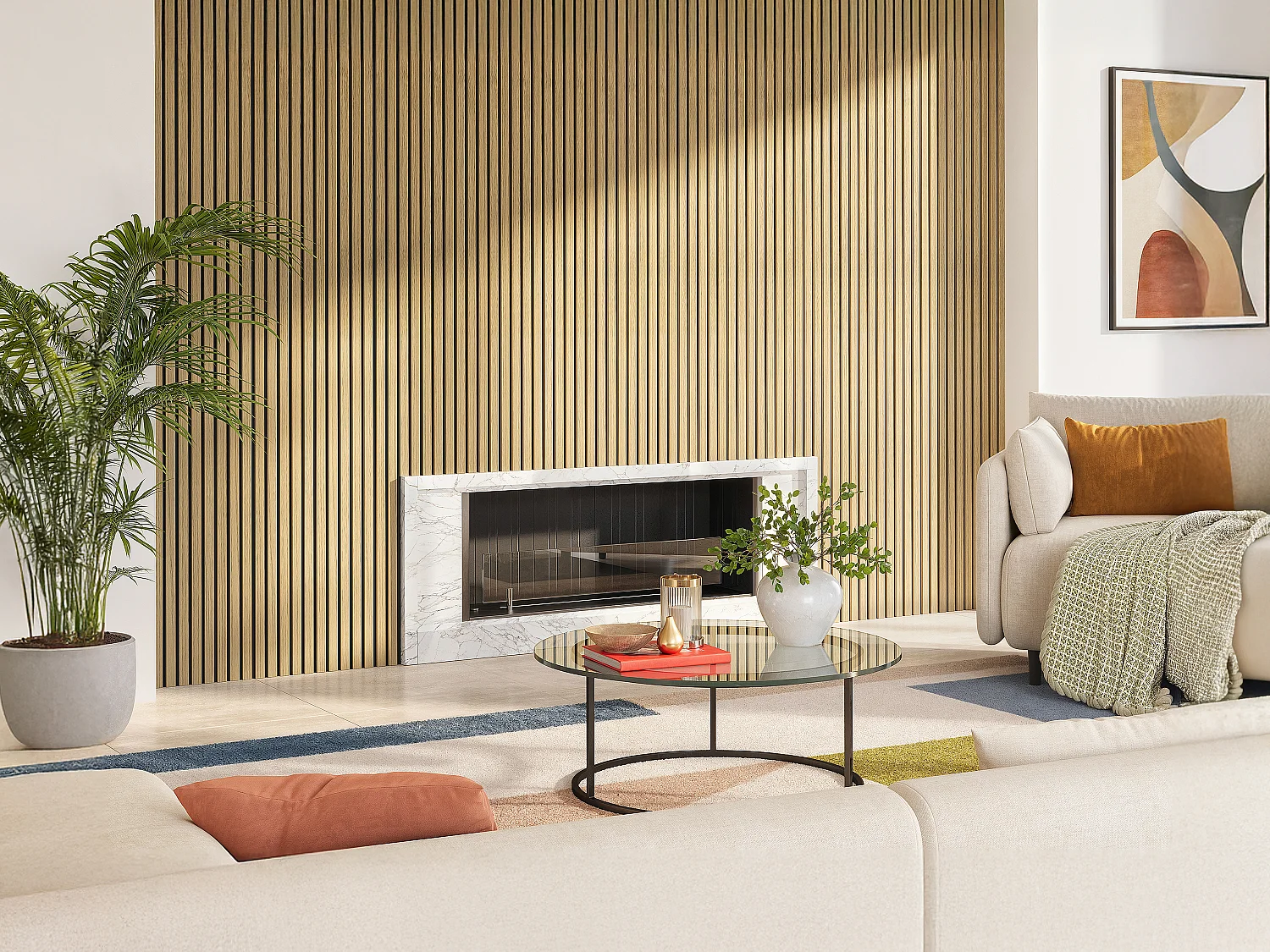 Panneau mural acoustique - Finition bois naturel clair - Pack de 3,12 m² - Lot de 2 pièces - PENCIA