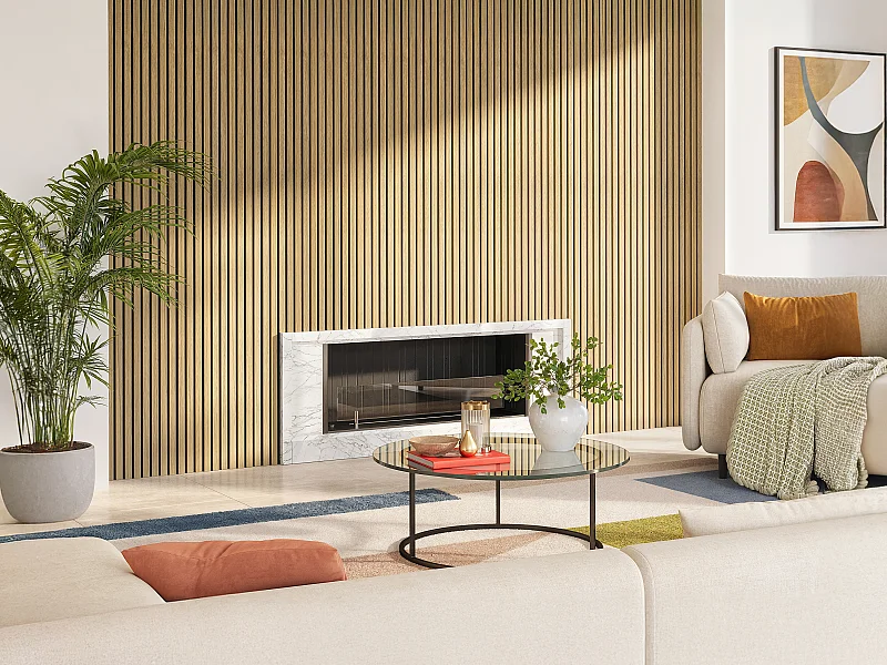 Pannello da parete acustico Finitura legno naturale chiaro Set da 3,12m² Lotto di 2 pezzi - PENCIA