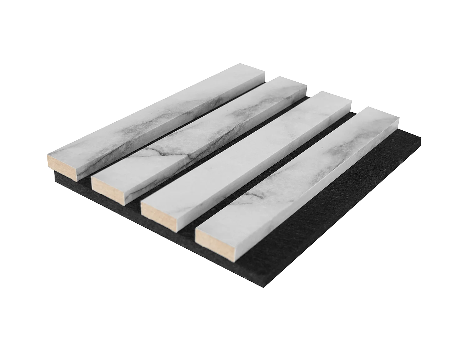 Panel acústico de pared - Acabado de madera - Efecto mármol blanco - Pack de 3,12 m² - Lote de 2 piezas - PENCIA