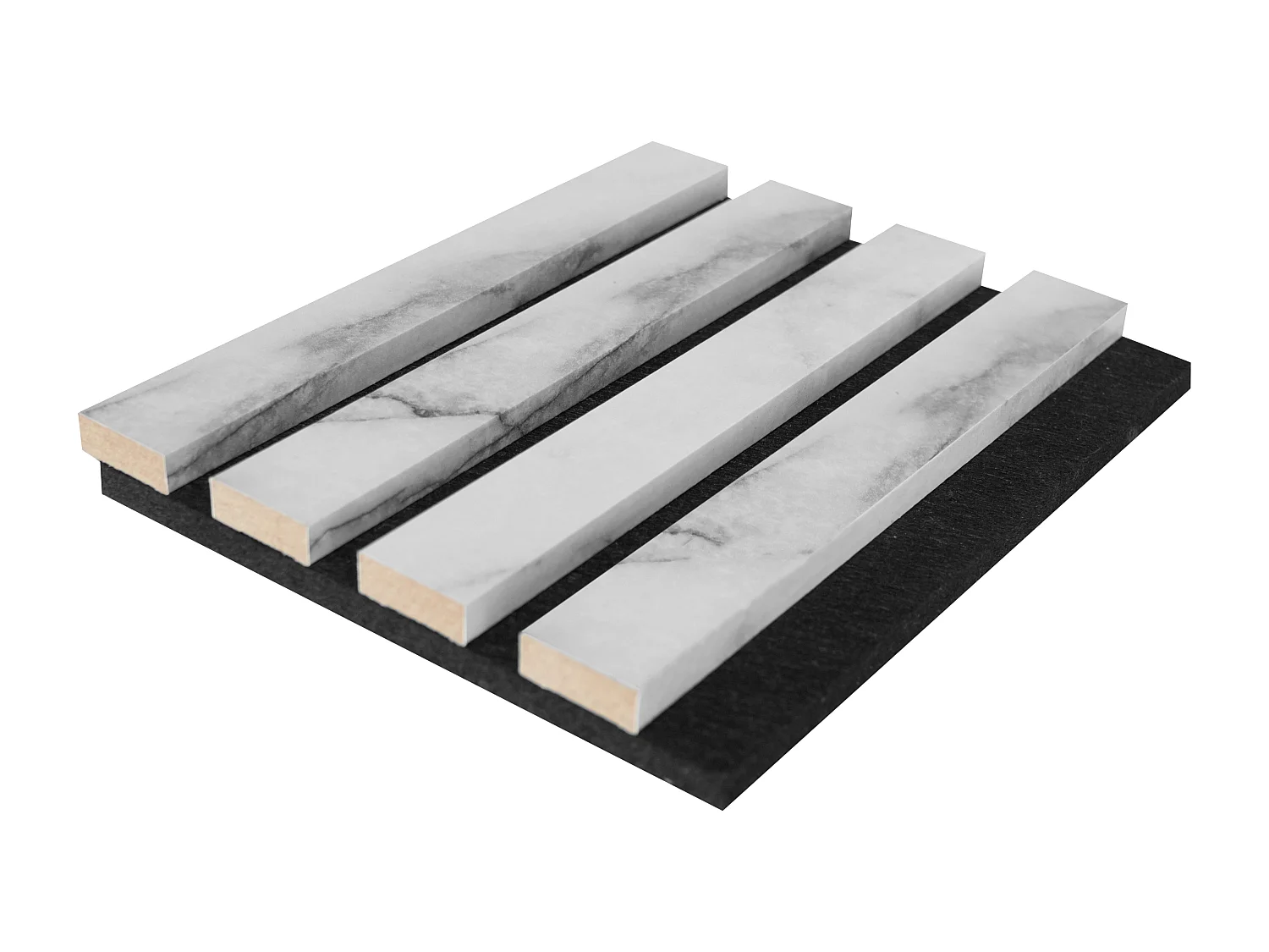 Panel acústico de pared - Acabado de madera - Efecto mármol blanco - Pack de 3,12 m² - Lote de 2 piezas - PENCIA