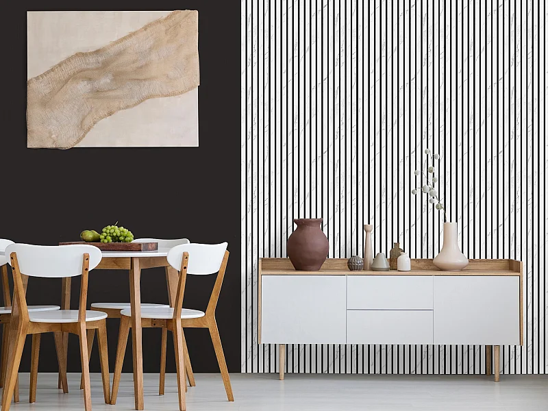 Panneau mural acoustique - Effet marbre blanc - Pack de 3,12 m² - Lot de 2 pièces - PENCIA