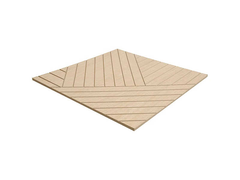 Panneau mural - Finition bois naturel clair - Pack de 1 m² - Lot de 4 pièces - VELTON