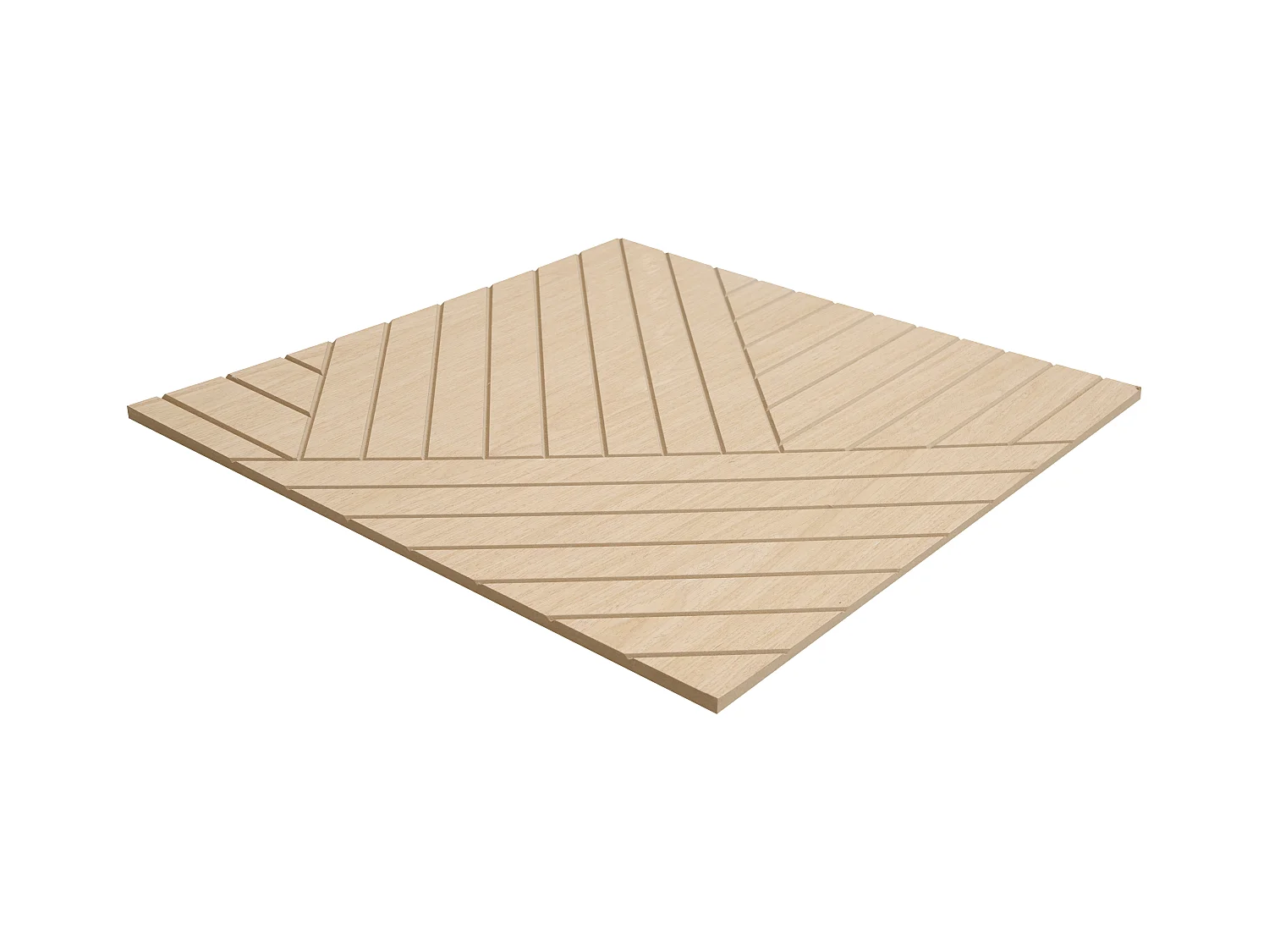 Wandpaneel - Holzfinish hell - Pack: 1 m² - 4er-Set - VELTON