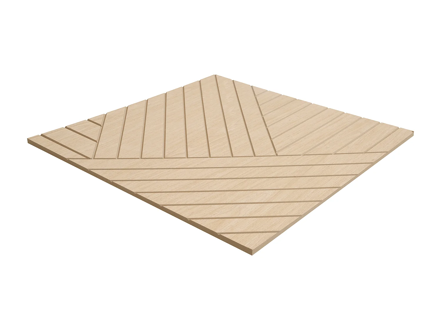 Panneau mural - Finition bois naturel clair - Pack de 1 m² - Lot de 4 pièces - VELTON
