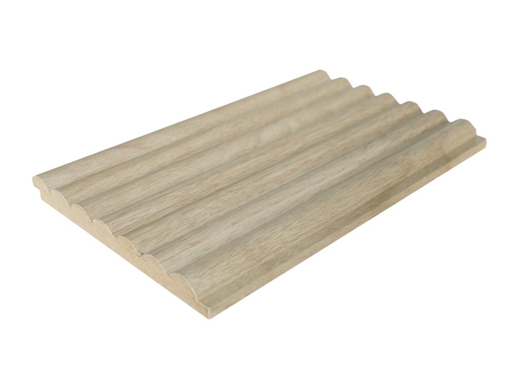 Panneau mural ondulé - Coloris bois naturel clair - Pack de 2,54 m² - Lot de 8 pièces - LIPOLA