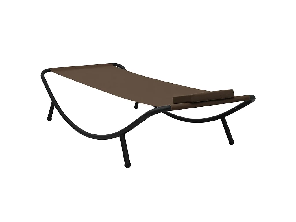Lit de jardin Marron 200x90 cm Acier