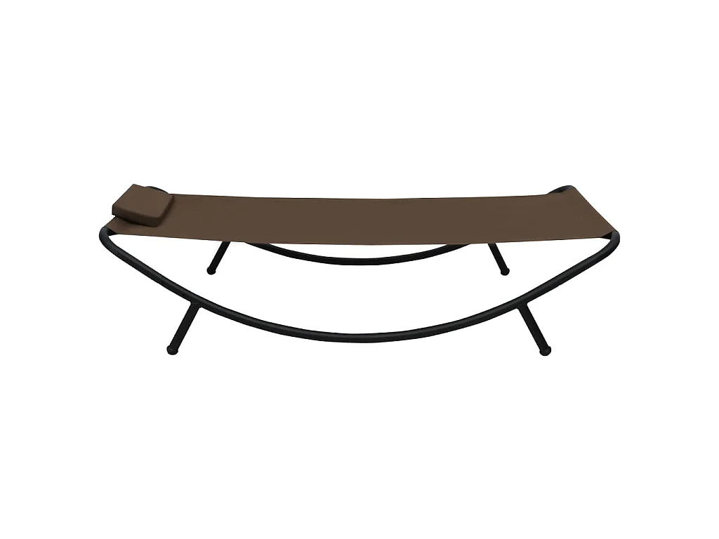 Lit de jardin Marron 200x90 cm Acier