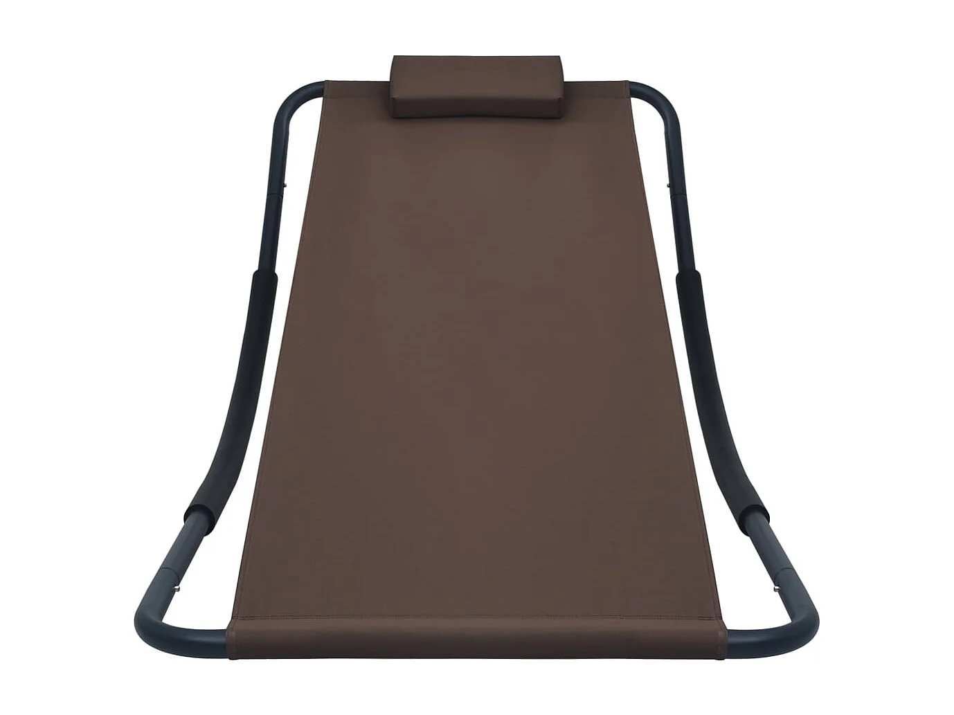 Espreguiçadeira de jardim 200x90 cm aço castanho