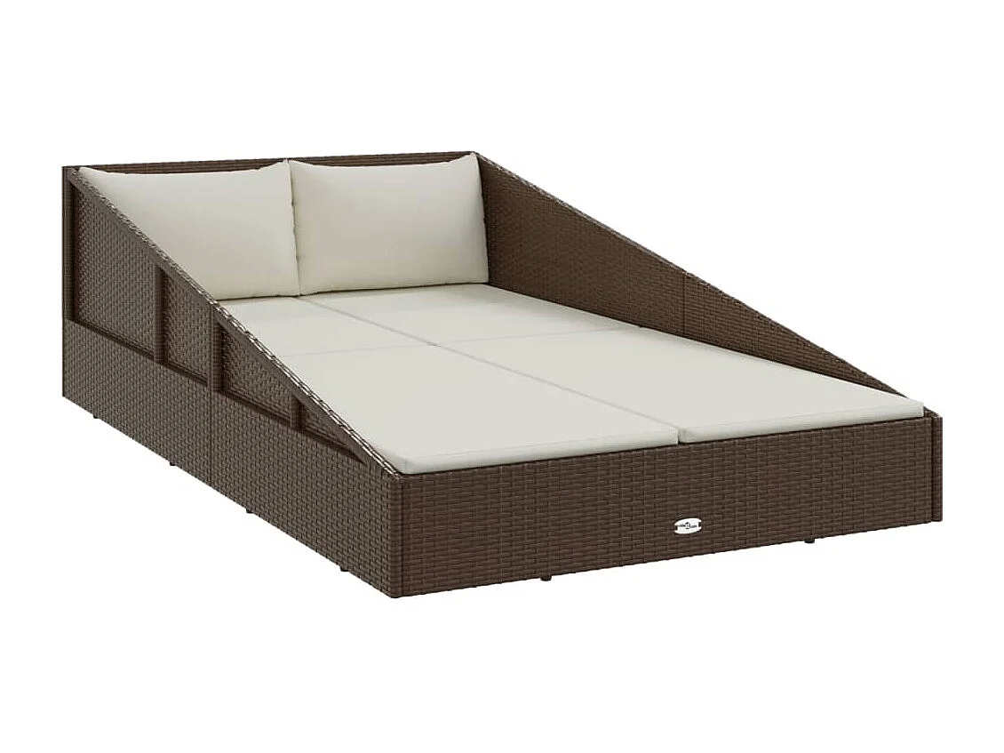 Gartenbett Braun 110x200 cm Poly Rattan