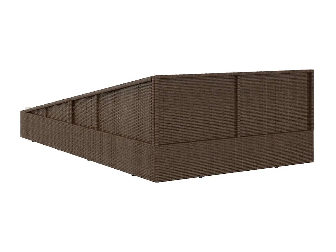 Gartenbett Braun 110x200 cm Poly Rattan
