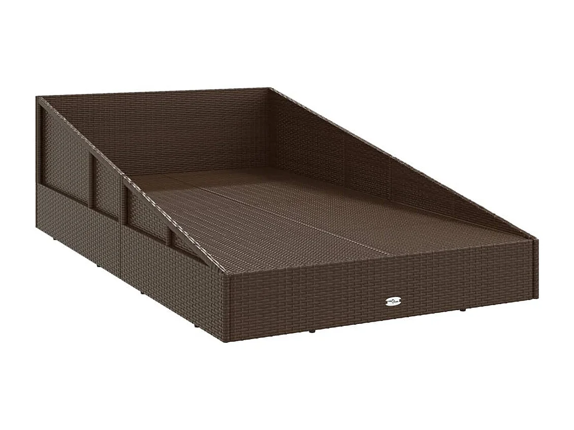Gartenbett Braun 110x200 cm Poly Rattan