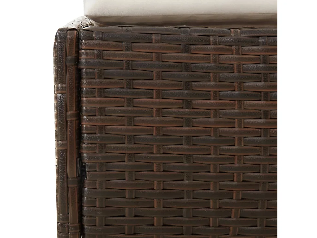 Lit de jardin marron 110x200 cm résine tressée