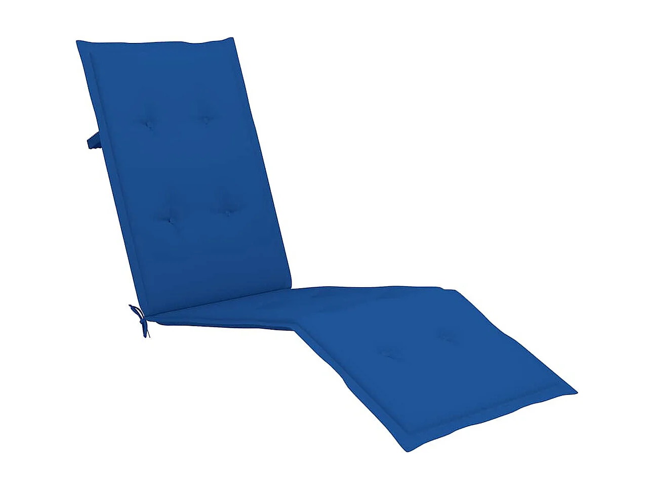 Chaise longue d'extérieur repose-pied et coussin Acacia solide