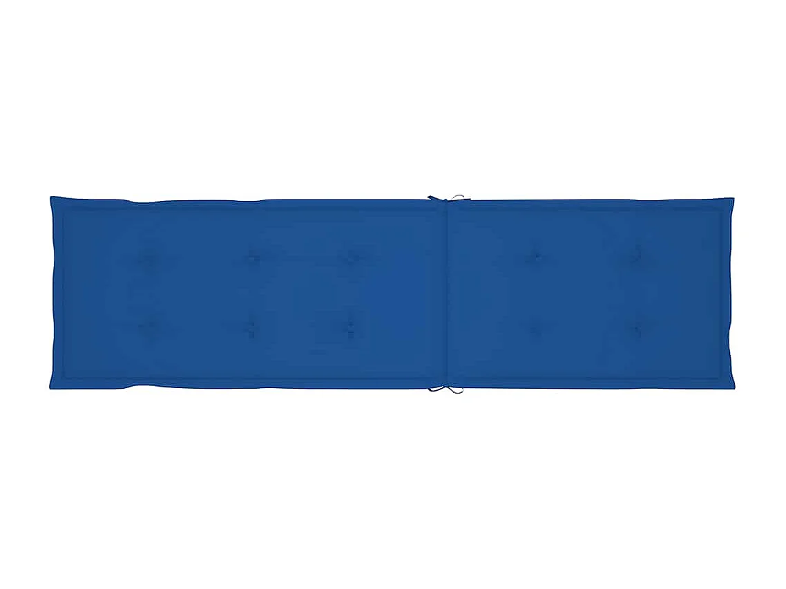 Chaise longue d'extérieur repose-pied et coussin Acacia solide