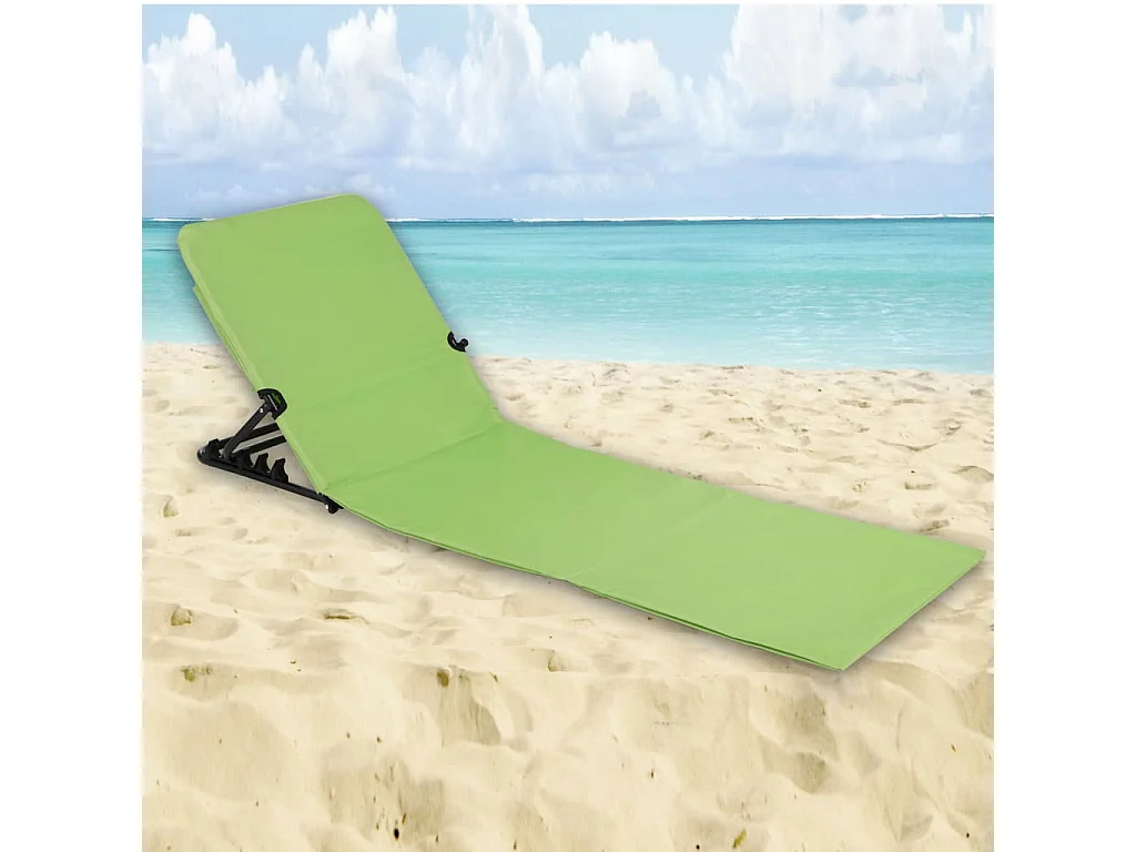 Chaise tapis de plage pliable PVC Vert