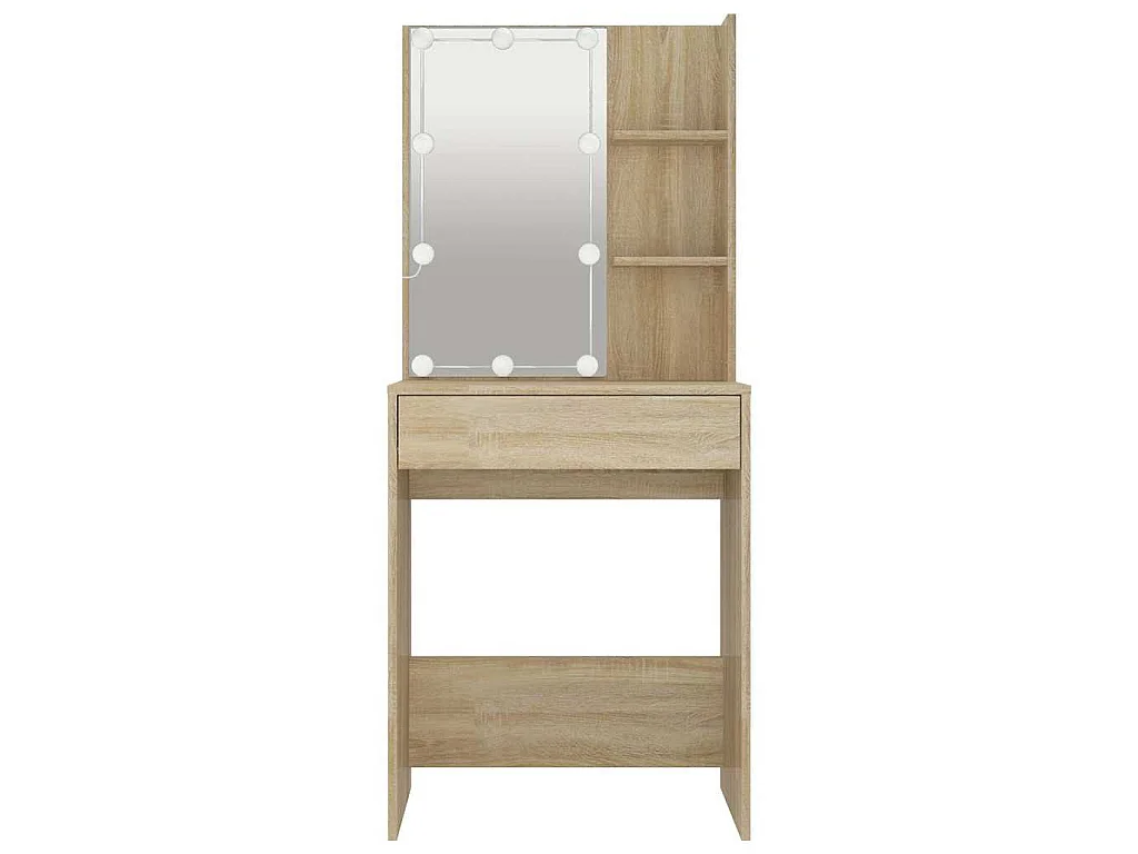 Kaptafel met LED-verlichting 60x40x140 cm sonoma eikenkleurig