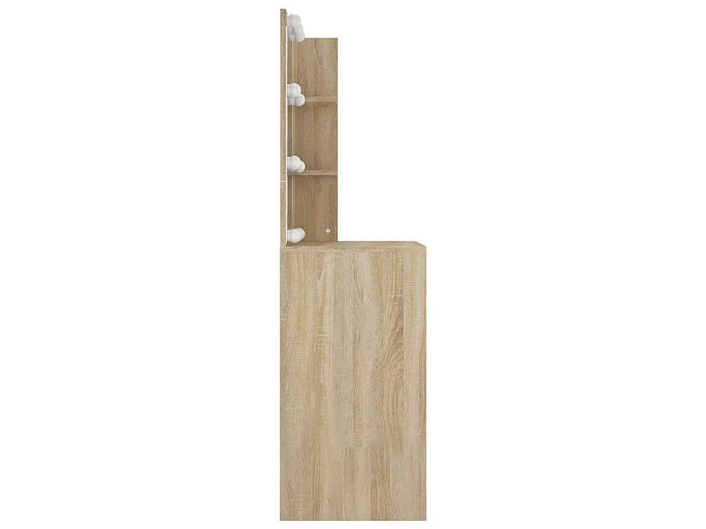 Kaptafel met LED-verlichting 60x40x140 cm sonoma eikenkleurig