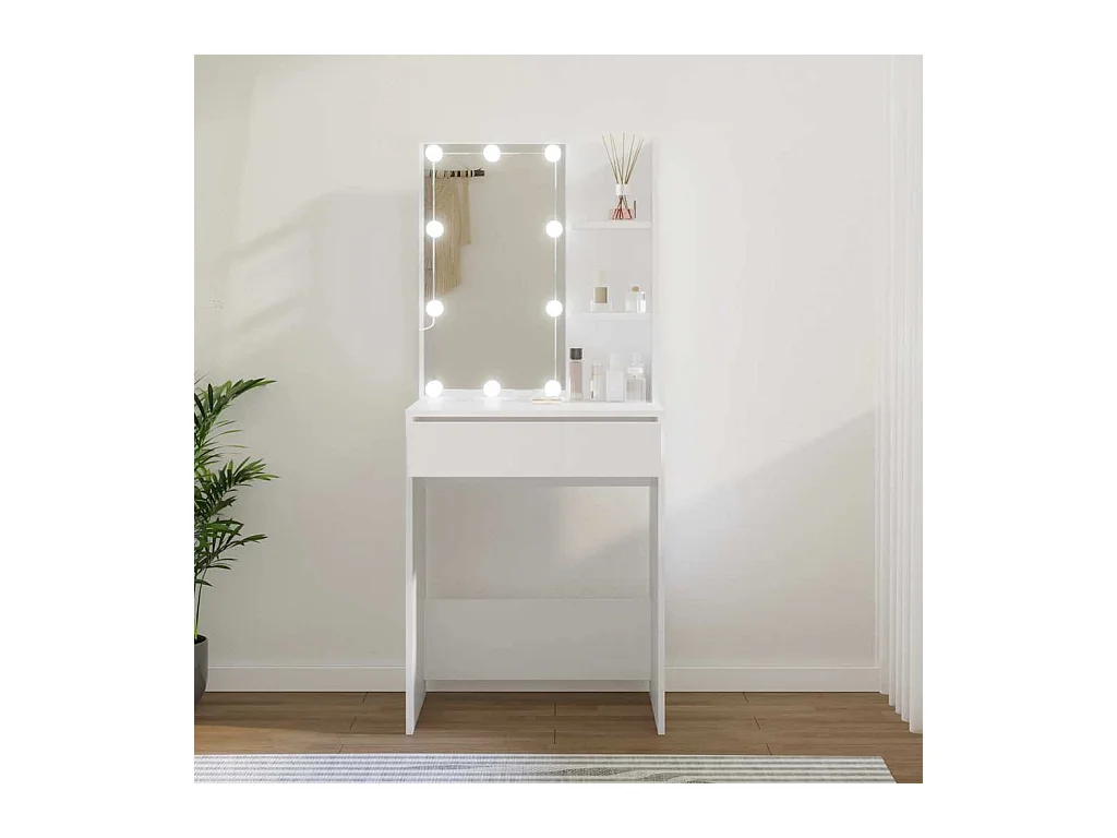 Tocador con LED blanco 60x40x140 cm