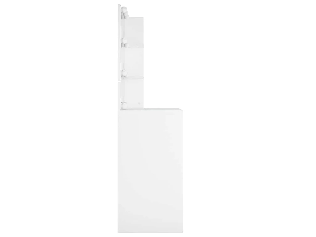Kaptafel met LED-verlichting 60x40x140 cm wit