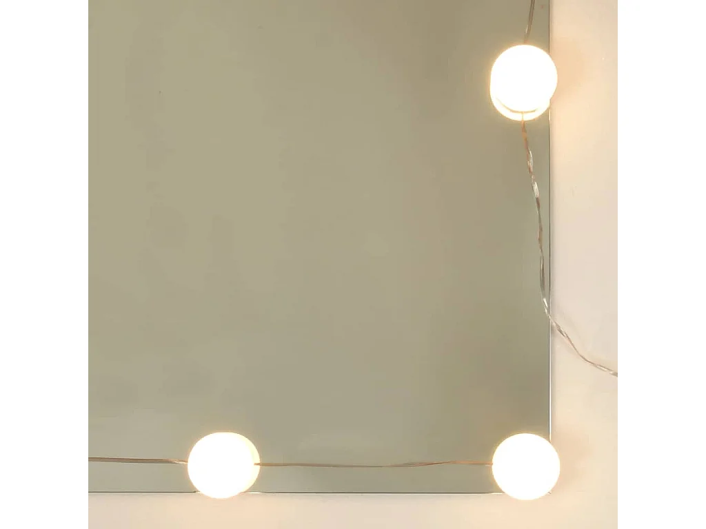 Kaptafel met LED-verlichting 60x40x140 cm zwart