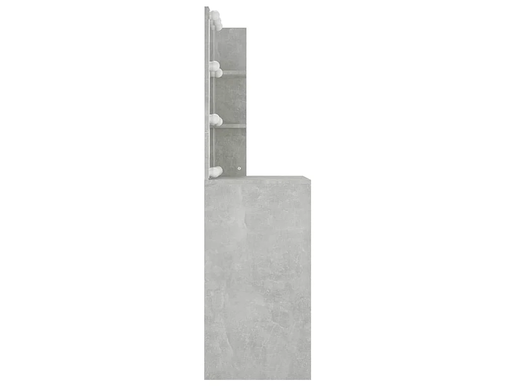Toucador com LEDs 60x40x140 cm cinzento cimento