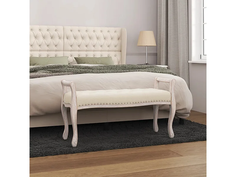 Sitzbank 110x45x60 cm Leinen