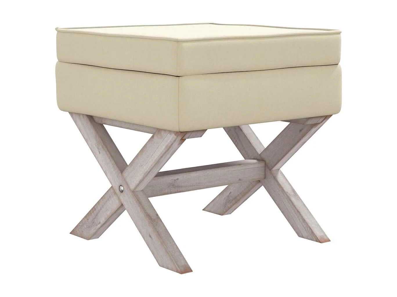 Tabouret de rangement 45x45x49 cm lin