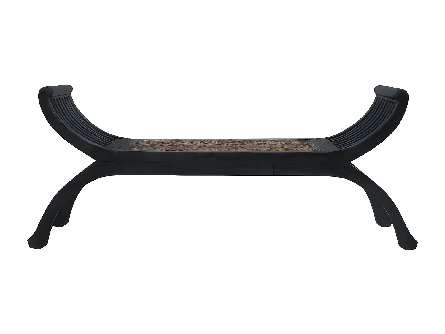 Banco de abacÃ¡ marrÃ³n oscuro 120 cm