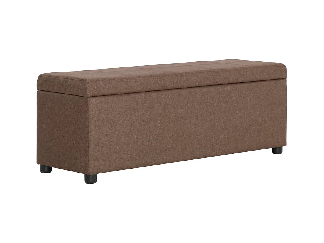 Banc avec compartiment de rangement 116 cm Marron Polyester