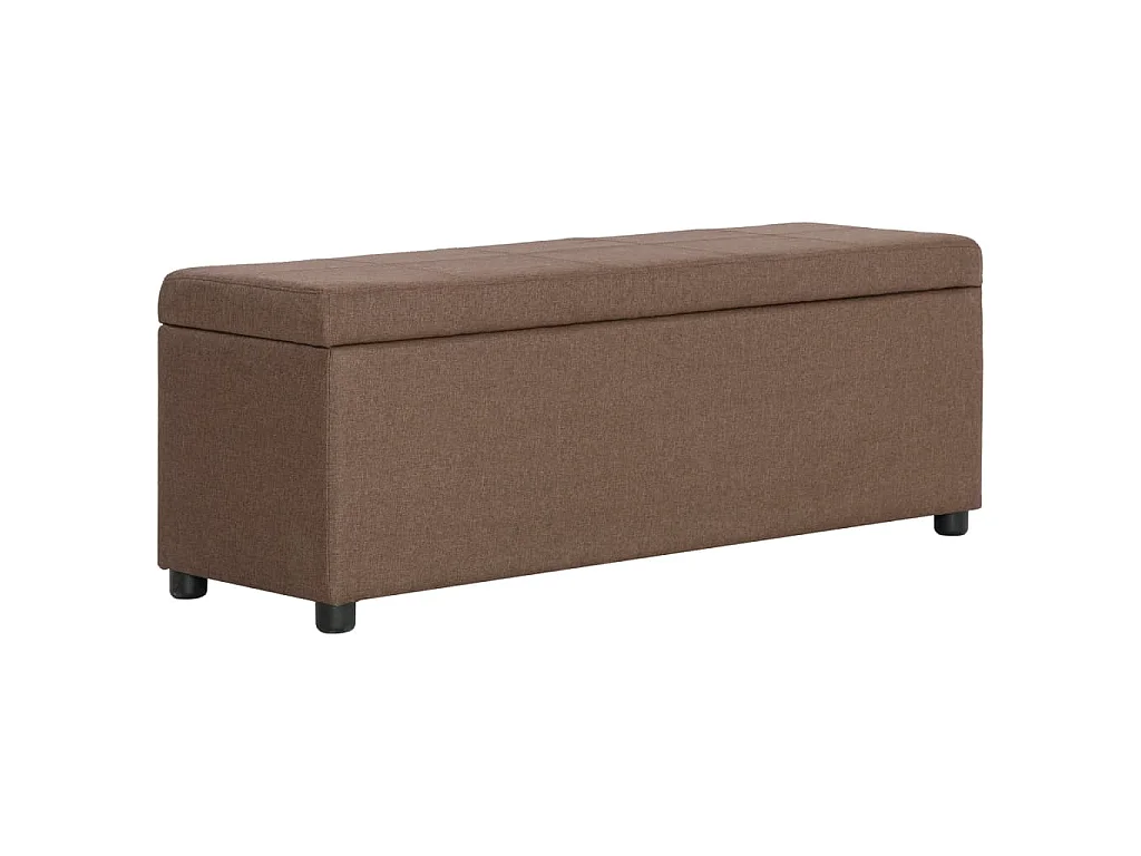 Banc avec compartiment de rangement 116 cm Marron Polyester