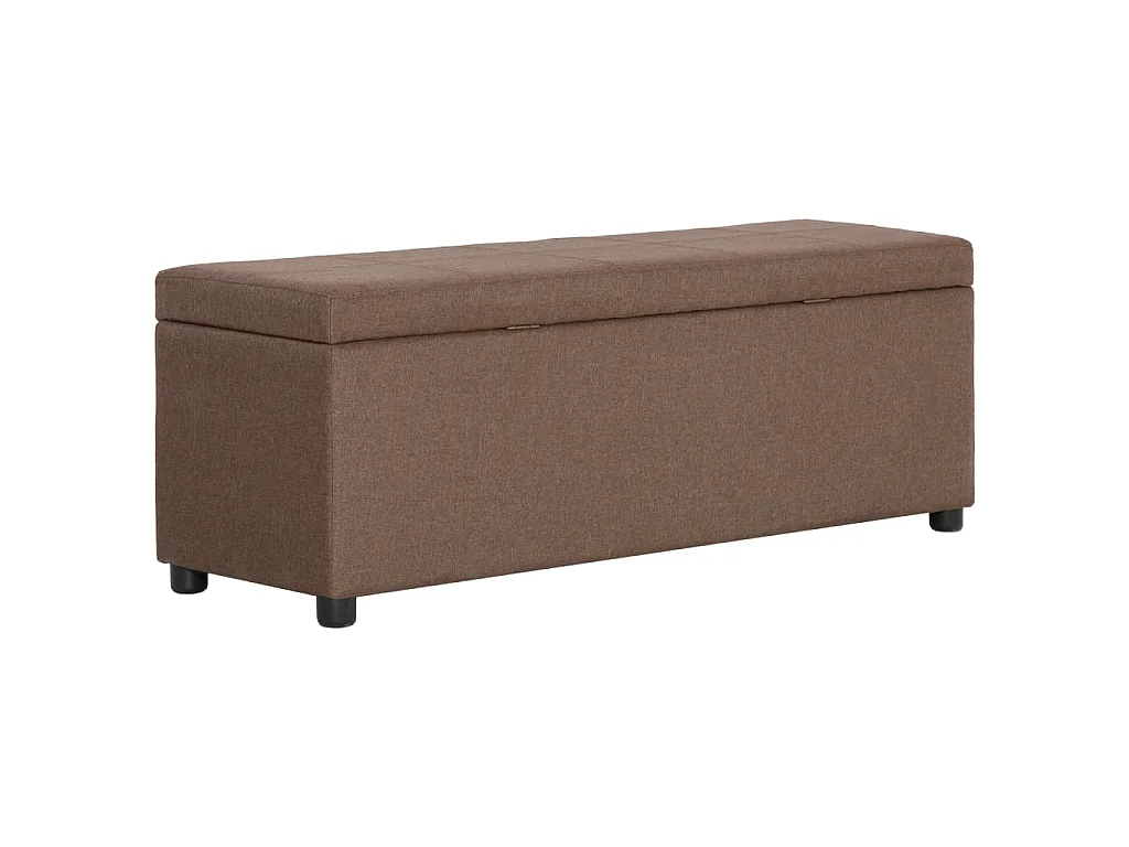 Banc avec compartiment de rangement 116 cm Marron Polyester
